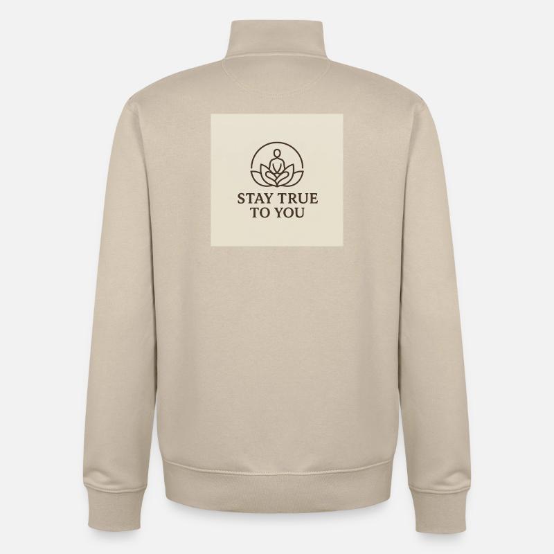 Pleine conscience et équilibre intérieur - Sweat zippé unisexe en coton bio Stanley/Stella - beige crème