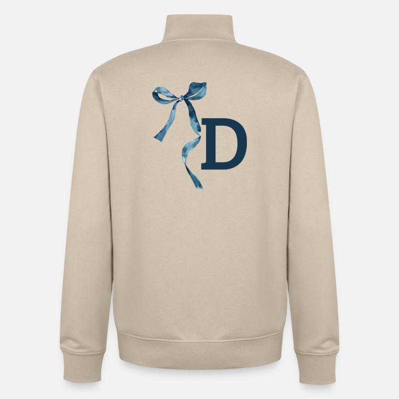 Monogramm Geschenkidee - Unisex Organic Zip Sweatshirt von Stanley/Stella - Cremebeige