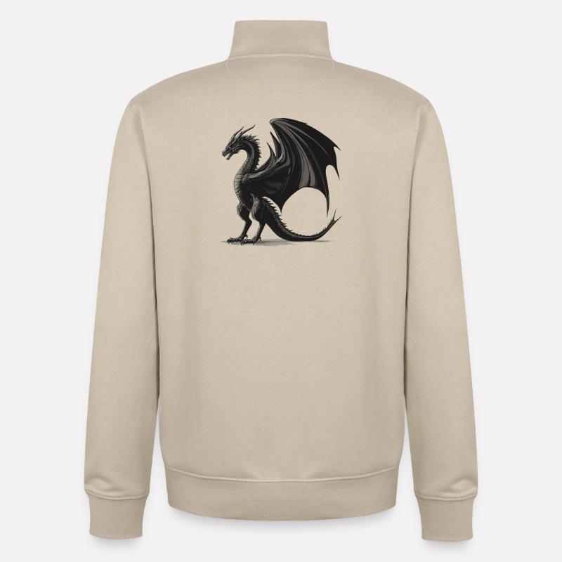 Drachen Drache - Unisex Organic Zip Sweatshirt von Stanley/Stella - Cremebeige