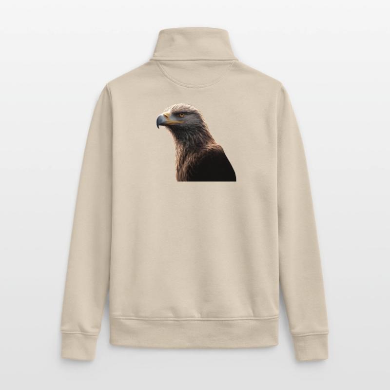 Eagle Bald Eagle Golden Eagle White-tailed Eagle Unisex Organic Zip Sweatshirt by Stanley/Stella