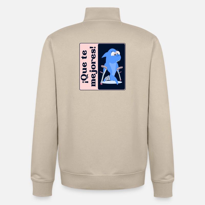 Améliorez-vous Créatures marines - Sweat zippé unisexe en coton bio Stanley/Stella - beige crème