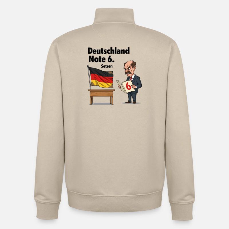 Deutschland Note 6 - Unisex Organic Zip Sweatshirt von Stanley/Stella - Cremebeige