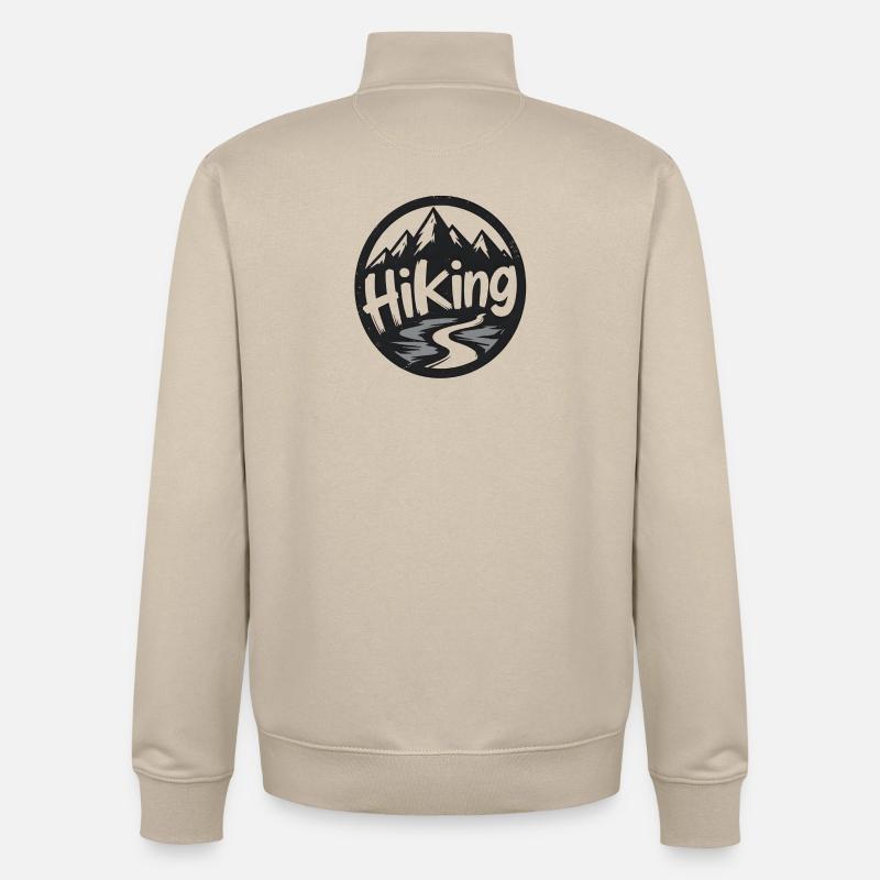 Abenteuerlicher Bergwanderer Eyecatcher - Unisex Organic Zip Sweatshirt von Stanley/Stella - Cremebeige