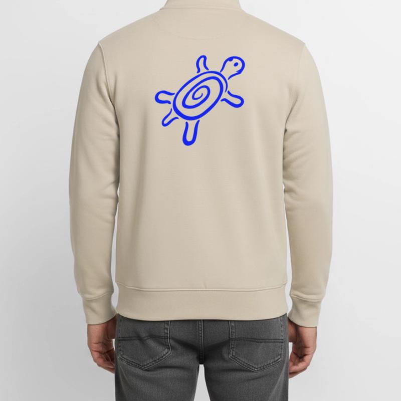 turtle spiral turtle shell pattern cute Unisex Organic Zip Sweatshirt by Stanley/Stella