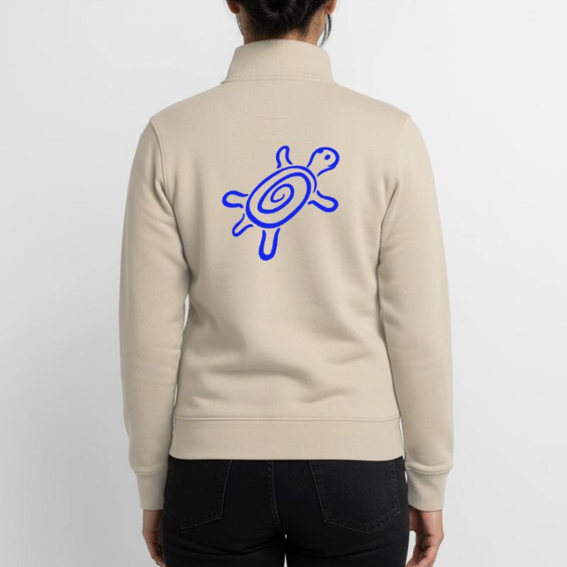 turtle spiral turtle shell pattern cute Unisex Organic Zip Sweatshirt by Stanley/Stella