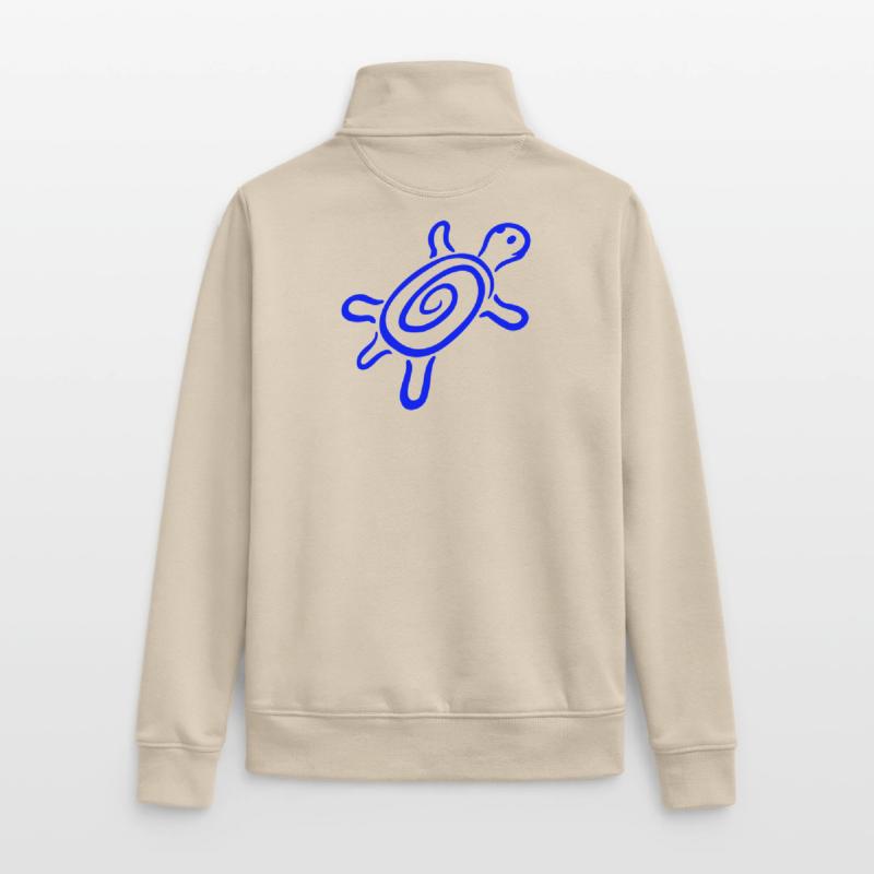 turtle spiral turtle shell pattern cute Unisex Organic Zip Sweatshirt by Stanley/Stella