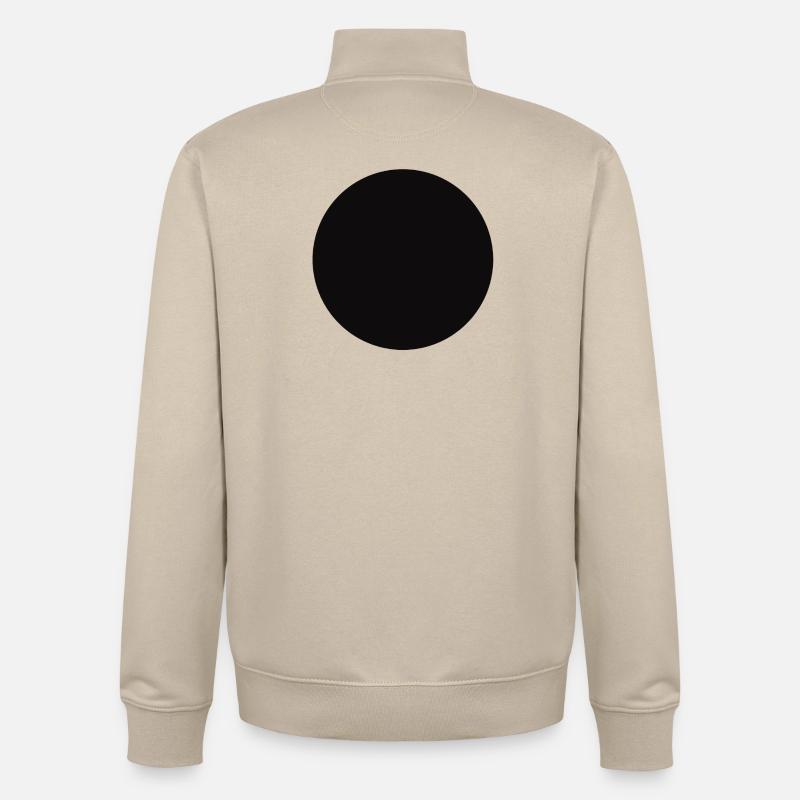 Abstract Black Geometry Pattern - Unisex Organic Zip Sweatshirt by Stanley/Stella - desert dust
