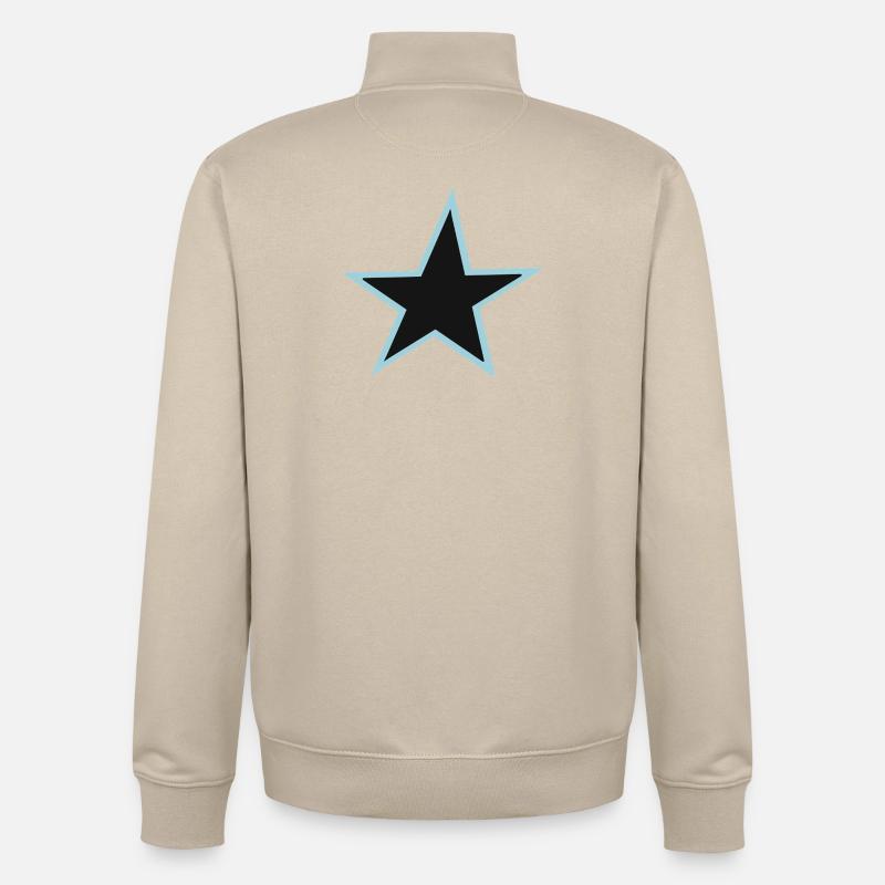 Abstrakte Bunte Sternzeichnung - Unisex Organic Zip Sweatshirt von Stanley/Stella - Cremebeige