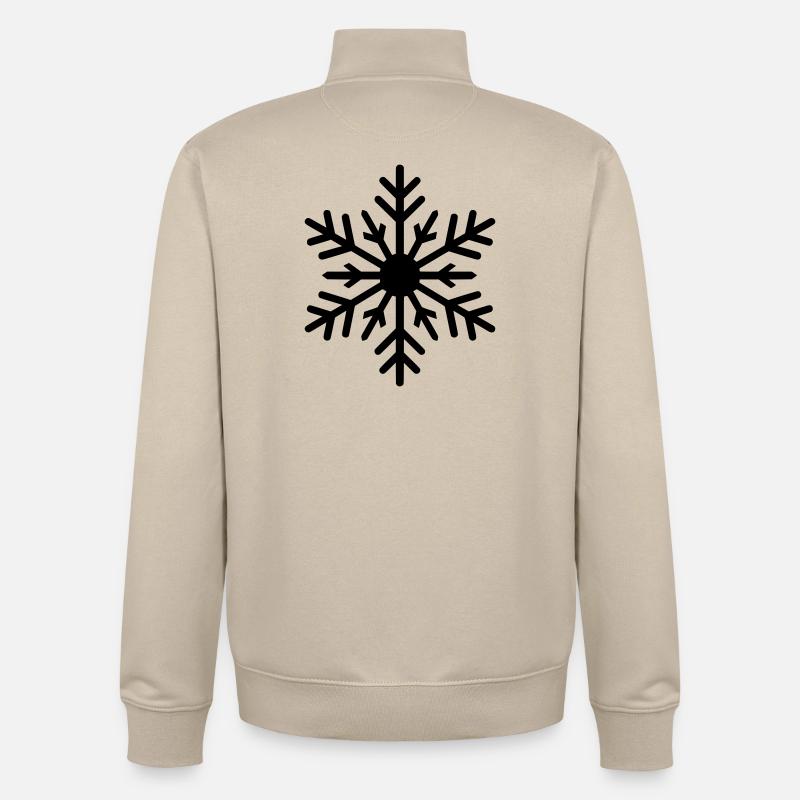 Schneeflocke, Eiskristall, Farbe variabel - Unisex Organic Zip Sweatshirt by Stanley/Stella - desert dust