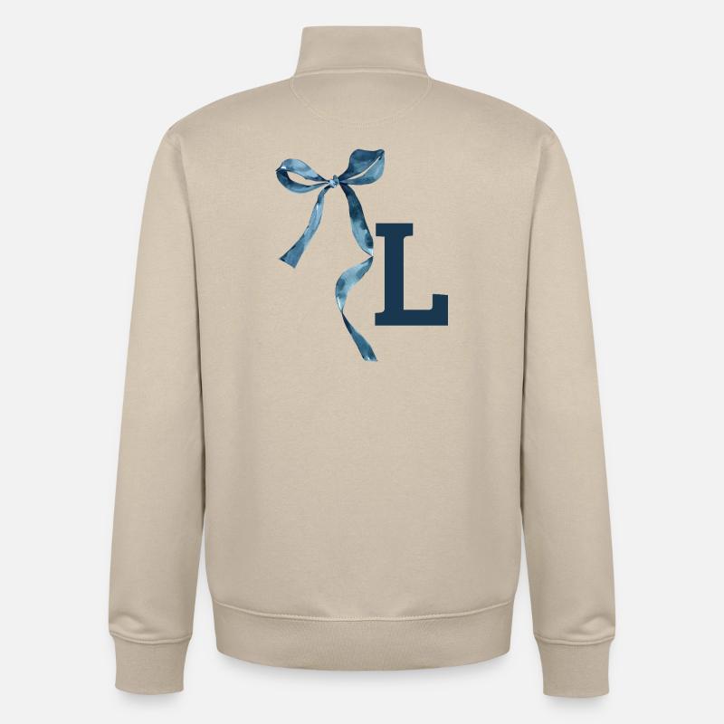 Monogramm l Geschenkidee - Unisex Organic Zip Sweatshirt von Stanley/Stella - Cremebeige