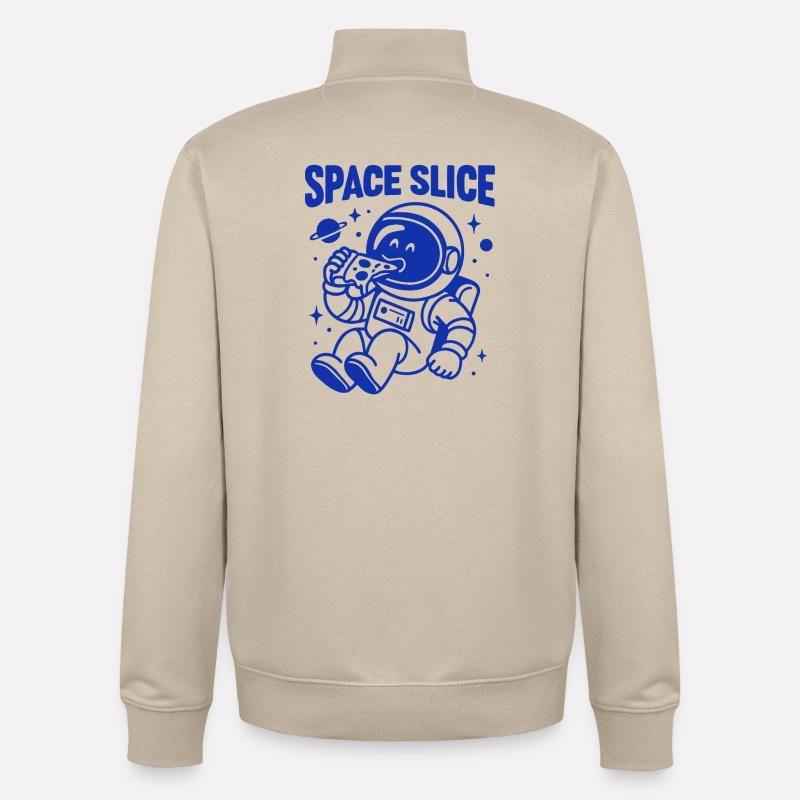 Conception de bébé astronaute de l’espace - Sweat zippé unisexe en coton bio Stanley/Stella - beige crème