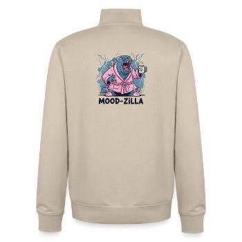 Morgendliche Wut - Unisex Organic Zip Sweatshirt von Stanley/Stella - Cremebeige - Hinten - AI Model Male 185 dark (185cm)