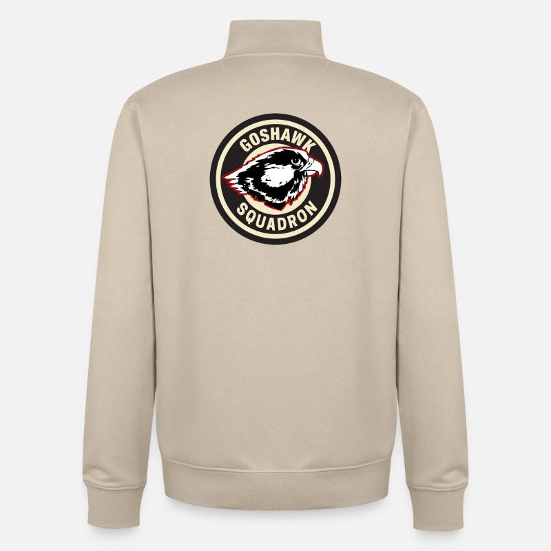 Conception de l’insigne de l’escadron Goshawk - Sweat zippé unisexe en coton bio Stanley/Stella - beige crème