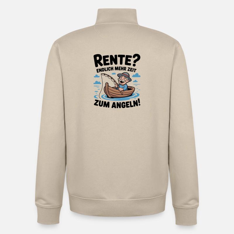 Angler Geschenk Perfekte Geschenkidee - Unisex Organic Zip Sweatshirt von Stanley/Stella - Cremebeige