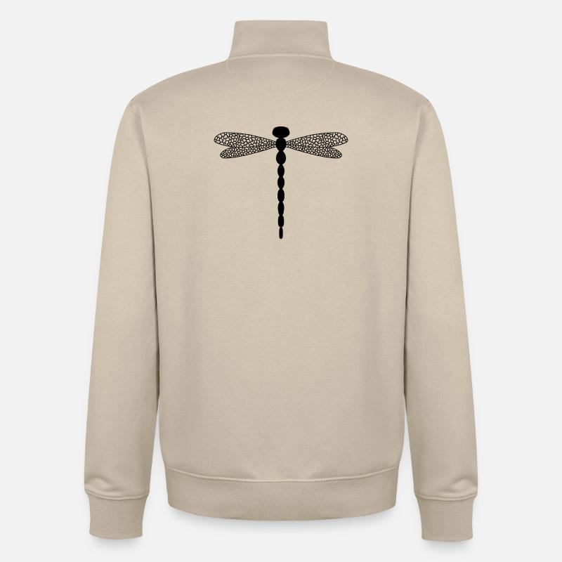 Libellule complexe - Sweat zippé unisexe en coton bio Stanley/Stella - beige crème
