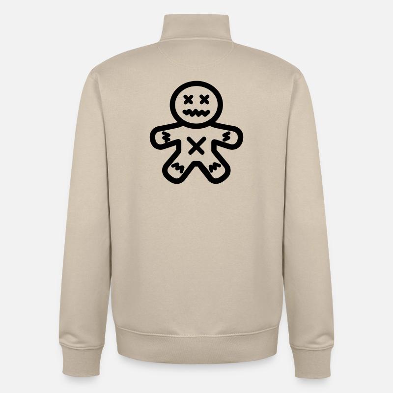 Poupée Vaudou - Sweat zippé unisexe en coton bio Stanley/Stella - beige crème