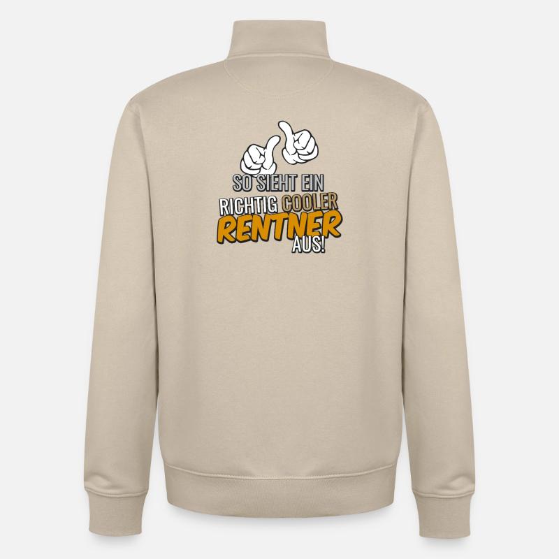 So sieht ein cooler Rentner aus - Unisex Organic Zip Sweatshirt von Stanley/Stella - Cremebeige