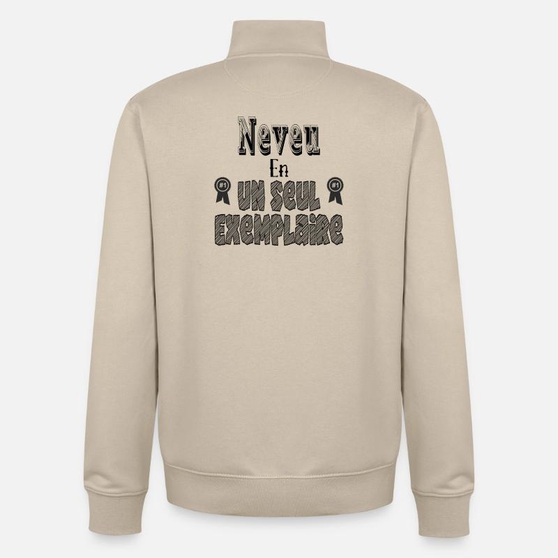 Neveu En Un Seul Exemplaire - Sweat zippé unisexe en coton bio Stanley/Stella - beige crème