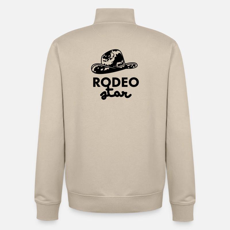 Logo des Rodeo-Sternhutes - Unisex Organic Zip Sweatshirt von Stanley/Stella - Cremebeige
