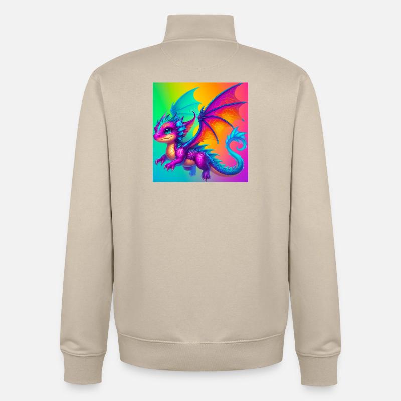 Drache - Unisex Organic Zip Sweatshirt von Stanley/Stella - Cremebeige
