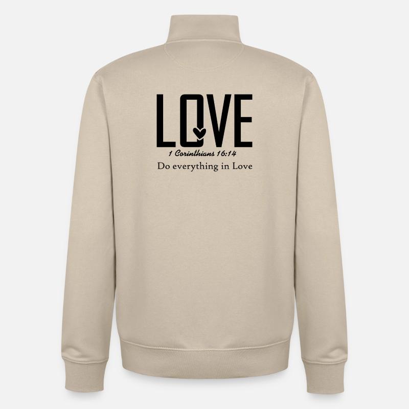Design analysis missing – upload image again - Unisex Organic Zip Sweatshirt by Stanley/Stella - desert dust