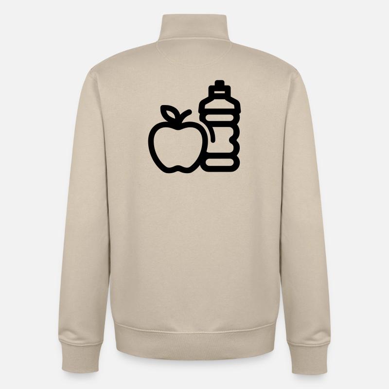 Mode de Vie Sain - Sweat zippé unisexe en coton bio Stanley/Stella - beige crème