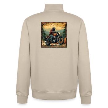 Tapestry Biker Landscape - Unisex Organic Zip Sweatshirt von Stanley/Stella - Cremebeige - Hinten - AI Model Male 185 dark (185cm)