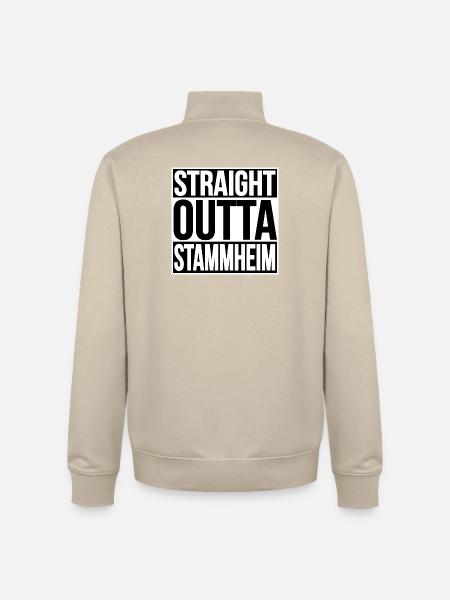 STRAIGHT OUTTA STAMMHEIM - Unisex Organic Zip Sweatshirt by Stanley/Stella - desert dust