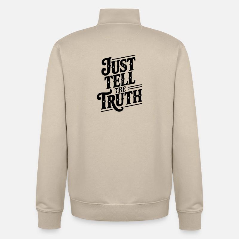 Dites simplement la vérité - Sweat zippé unisexe en coton bio Stanley/Stella - beige crème