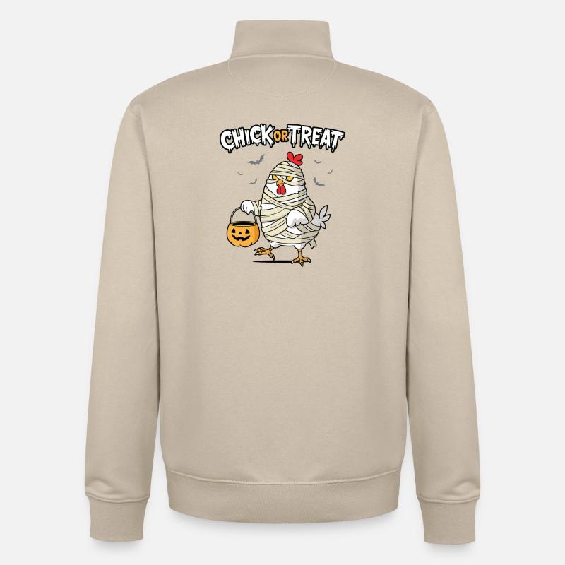Küken oder Leckerli - Unisex Organic Zip Sweatshirt von Stanley/Stella - Cremebeige