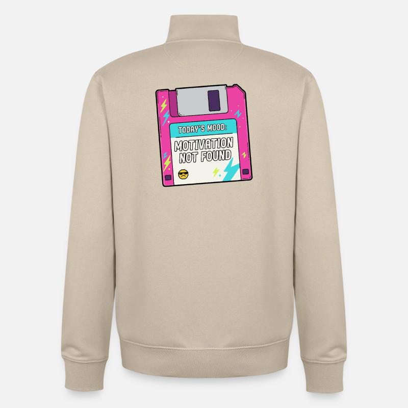 Auf der Diskette fehlt die Motivation - Unisex Organic Zip Sweatshirt von Stanley/Stella - Cremebeige