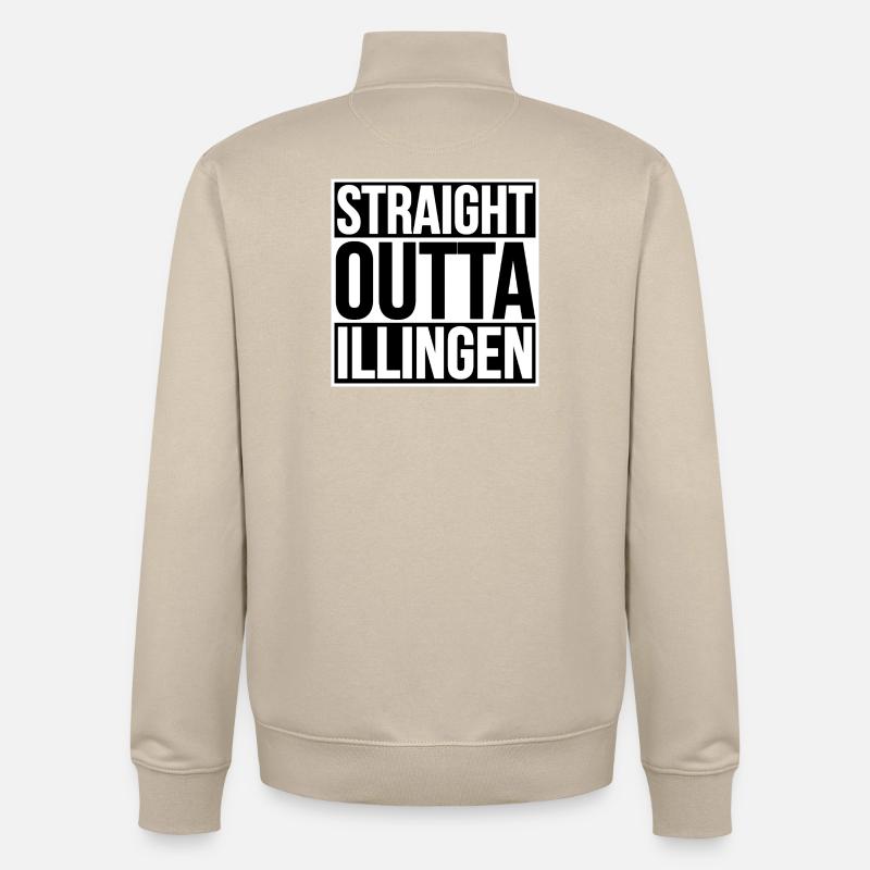 Tout droit sorti d’Illingen - Sweat zippé unisexe en coton bio Stanley/Stella - beige crème