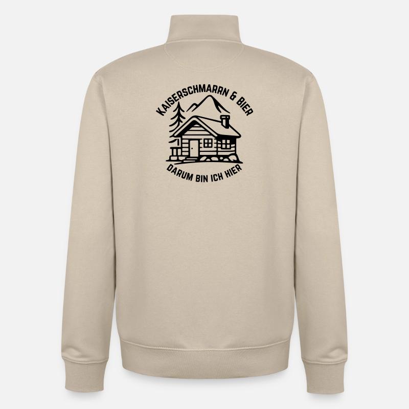 Kaiserschmarrn & Bier - Unisex Organic Zip Sweatshirt von Stanley/Stella - Cremebeige