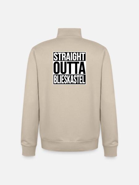 STRAIGHT OUTTA BLIESKASTEL - Unisex Organic Zip Sweatshirt by Stanley/Stella - desert dust