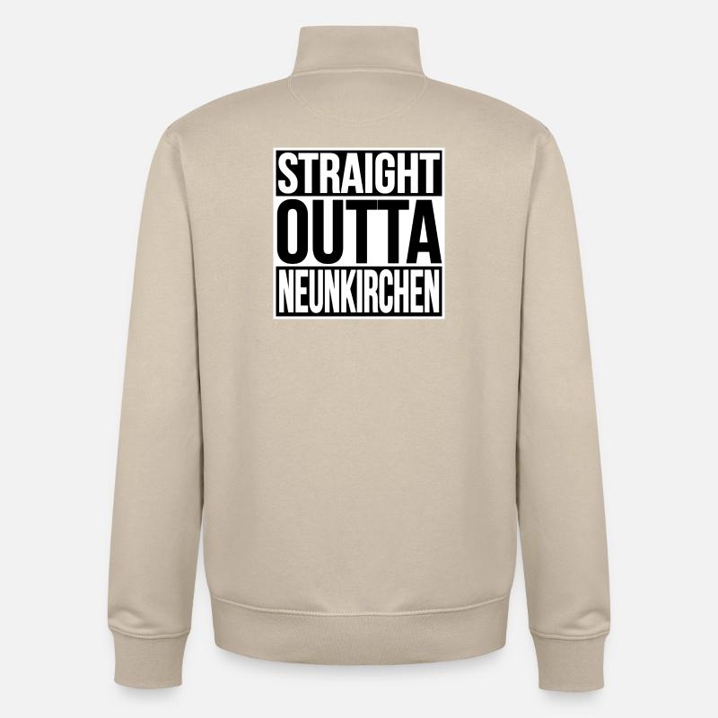 Straight Outta Neunkirchen - Unisex Organic Zip Sweatshirt von Stanley/Stella - Cremebeige