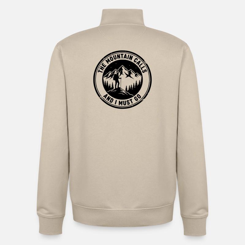 Mountain is calling - Unisex Organic Zip Sweatshirt von Stanley/Stella - Cremebeige