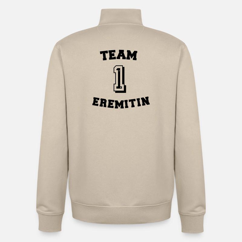 Team Eremitin - Unisex Organic Zip Sweatshirt von Stanley/Stella - Cremebeige