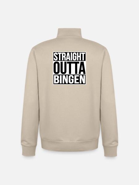 Straight Outta Bingen - Unisex Organic Zip Sweatshirt von Stanley/Stella - Cremebeige