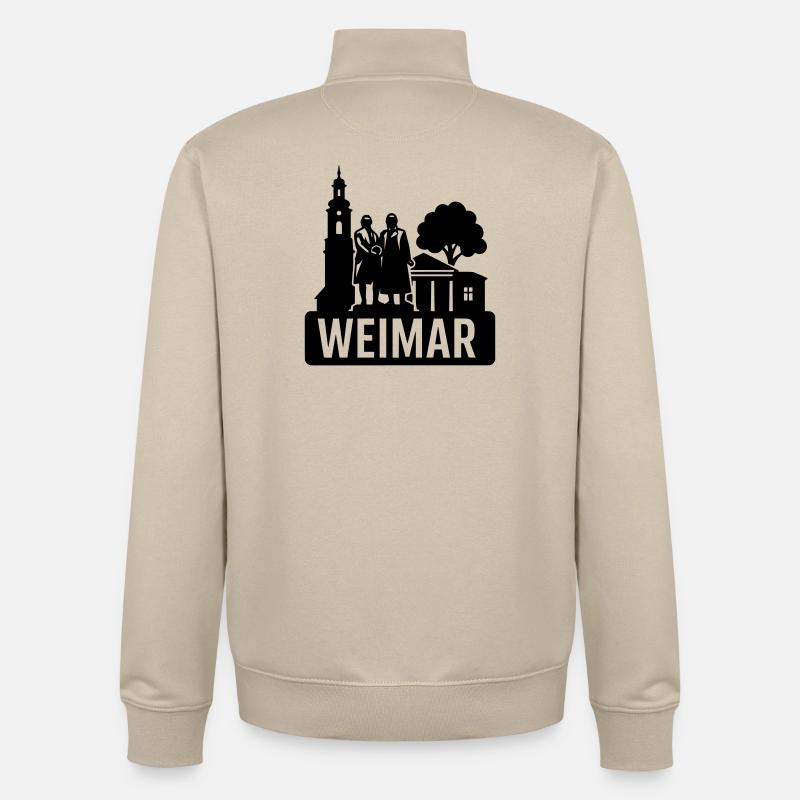 Weimar, Thuringia - Unisex Organic Zip Sweatshirt by Stanley/Stella - desert dust