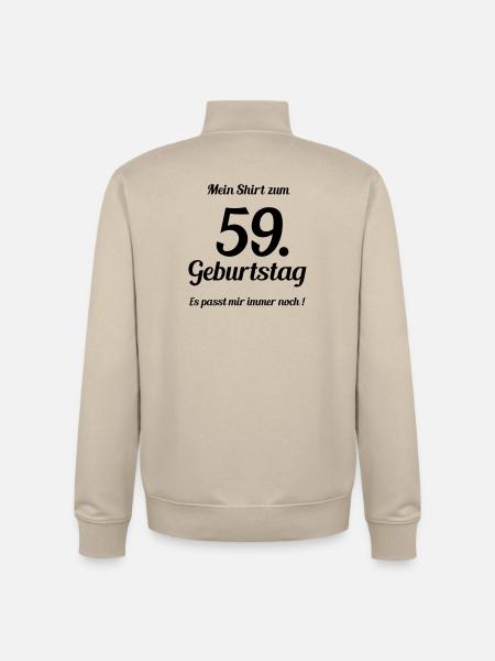 Passt seit 59 - Unisex Organic Zip Sweatshirt von Stanley/Stella - Cremebeige