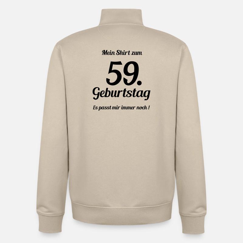 Passt seit 59 - Unisex Organic Zip Sweatshirt von Stanley/Stella - Cremebeige