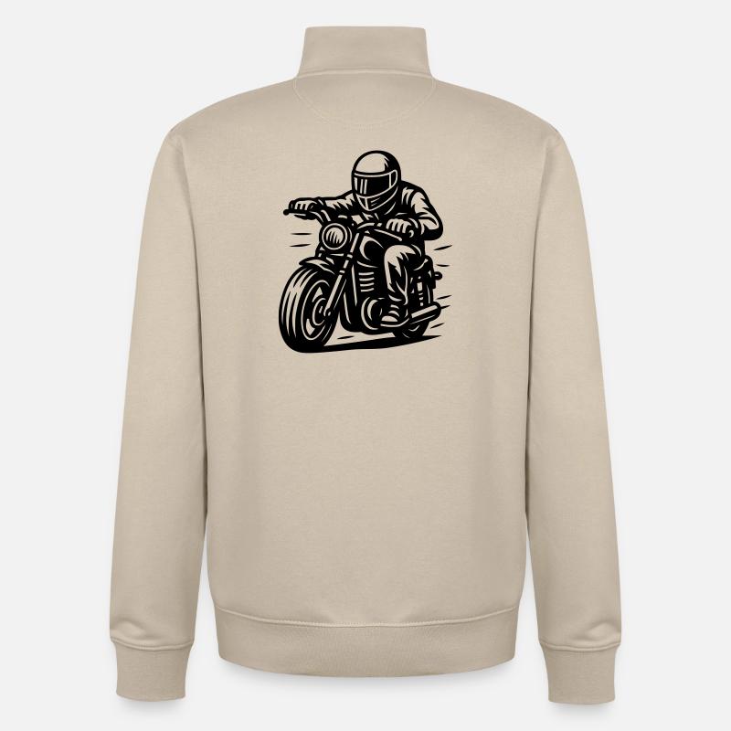 cycliste - Sweat zippé unisexe en coton bio Stanley/Stella - beige crème
