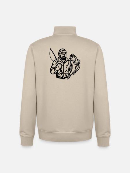 Pêcheur - Sweat zippé unisexe en coton bio Stanley/Stella - beige crème