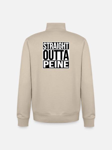 STRAIGHT OUTTA PEINE - Unisex Organic Zip Sweatshirt by Stanley/Stella - desert dust