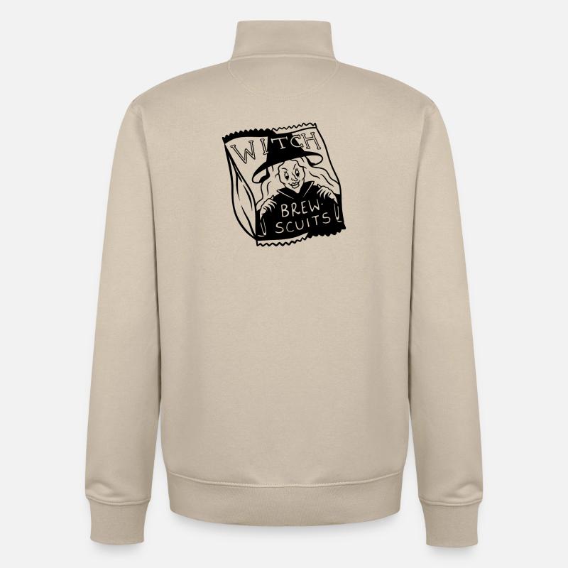 Biscuits à la bière hantée - Sweat zippé unisexe en coton bio Stanley/Stella - beige crème