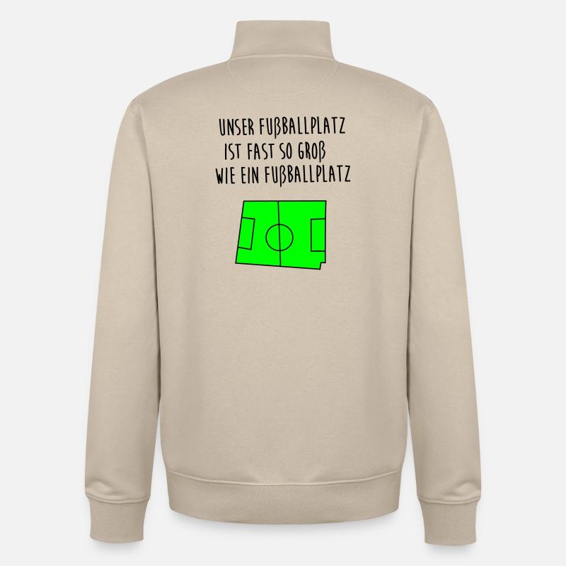 wie ein fussballplatz - Unisex Organic Zip Sweatshirt von Stanley/Stella - Cremebeige