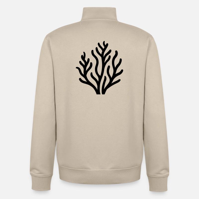 algue - Sweat zippé unisexe en coton bio Stanley/Stella - beige crème