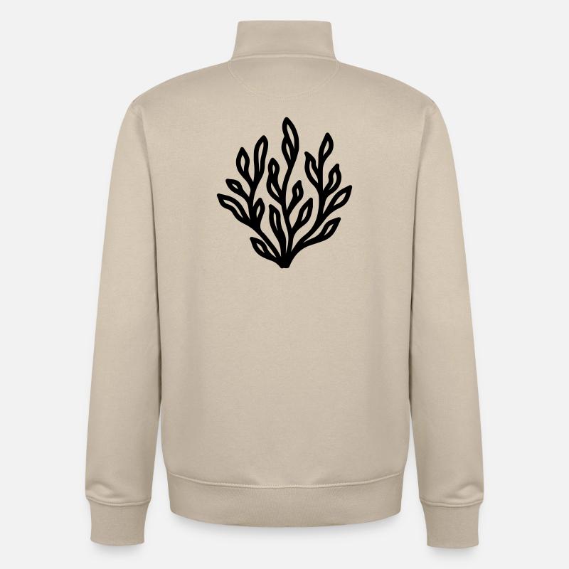 algue - Sweat zippé unisexe en coton bio Stanley/Stella - beige crème