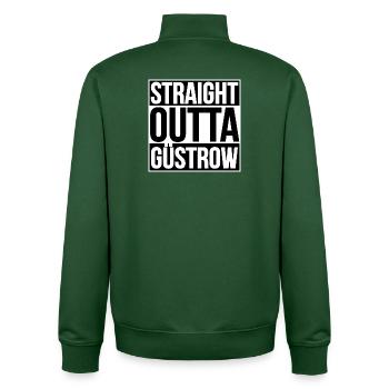 Straight Outta Güstrow - Unisex Organic Zip Sweatshirt von Stanley/Stella - Flaschengrün - Hinten - AI Model Male 185 dark (185cm)