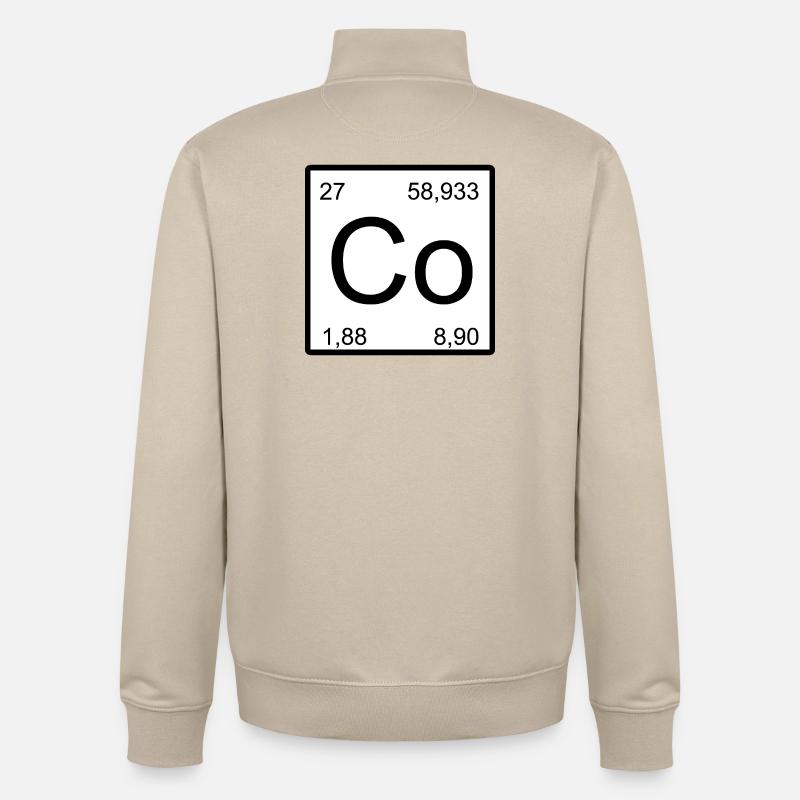 Style Élément Cobalt Minimal - Sweat zippé unisexe en coton bio Stanley/Stella - beige crème